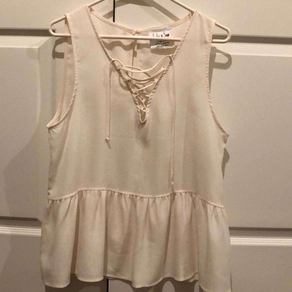 Womens Lace-Up Tank Top